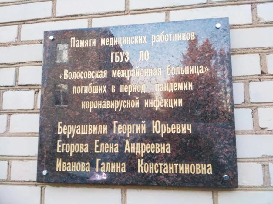 В Волосово увековечили память о врачах, погибших от ковид-19