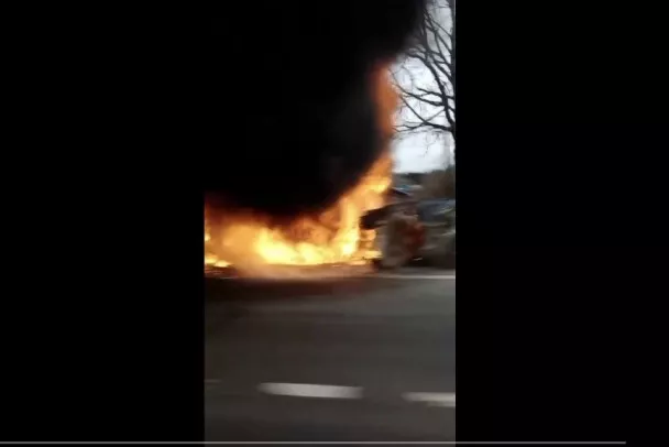 Возле Чирковиц сгорел трактор