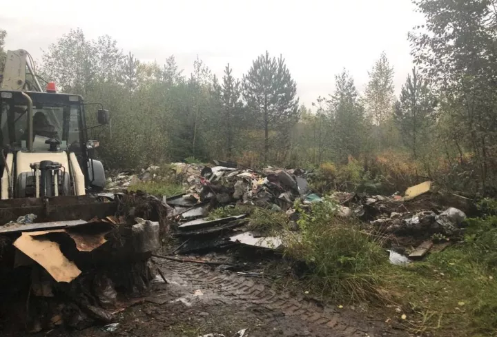 В Сертолово ликвидировали нелегальную свалку