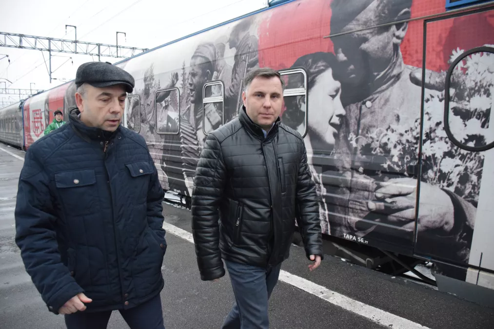 Поезд Победы &ndash; в центре внимания волосовцев