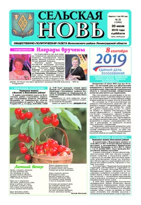 Сельская новь (20 июля 2019 года) 28 (12484)