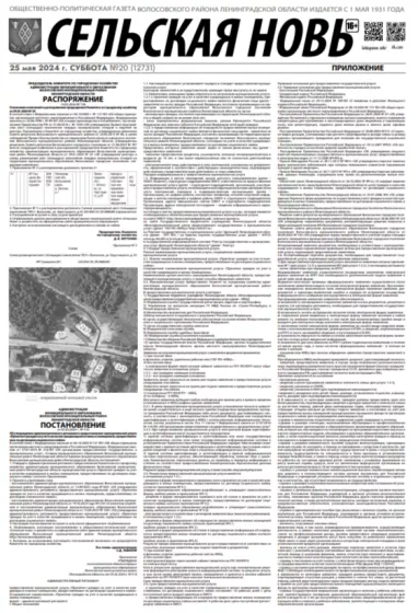 Приложение к номеру 20 (12731) 25 мая 2024 года
