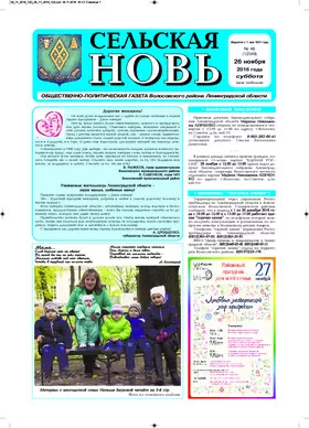 Сельская новь (26 ноября 2016) 46 (12349)