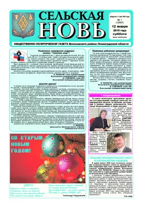 Сельская новь (12 января 2019 года) 1 (12457)