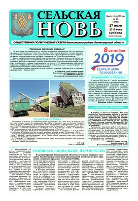 Сельская новь (27 июля 2019 года) 29 (12485)