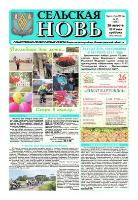 Сельская новь (26 августа 2017) 33 (12387)