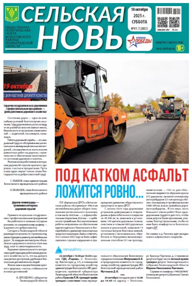 Сельская новь (18 октября 2025 года) 41 (12803)
