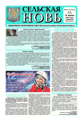 Сельская новь (13 апреля 2019 года) 14 (12470)