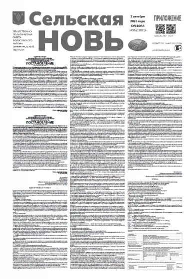 Приложение (3 октября 2026 года) 38 (12851)