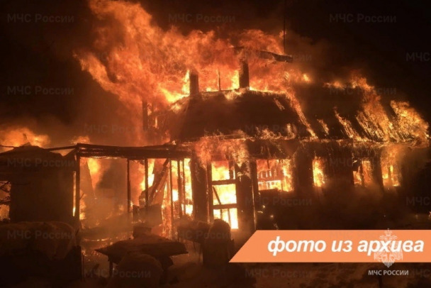 В Гатчинском районе из горевшего дома спасены четверо взрослых и двое детей